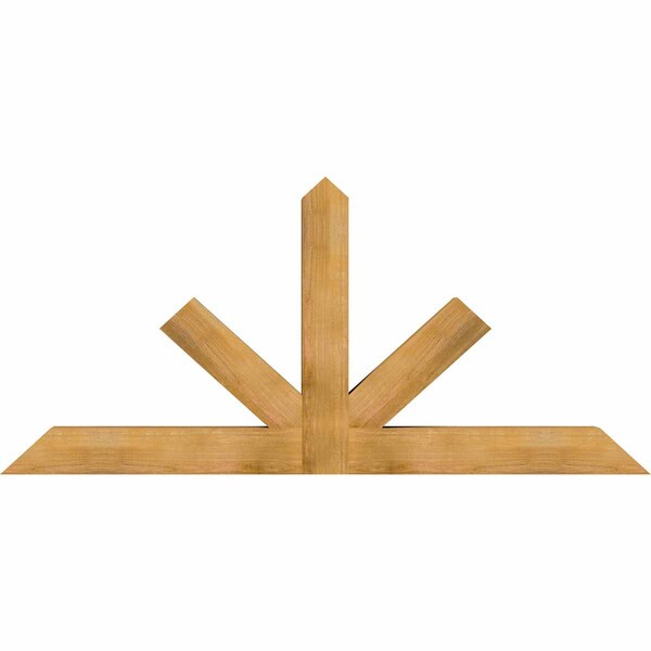 Ekena Millwork Saratoga Rough Sawn Timber Gable Bracket, Western Red Cedar, 84"W x 38"H x 6"D x 6"F, 11/12 Pitch GBW084X38X0606SAR00RWR - main